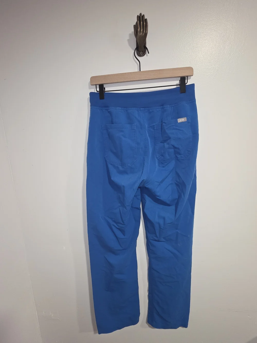 Figs Royal Blue Livingston High-Rise Straight-Leg Scrub Pants Women's Size Small